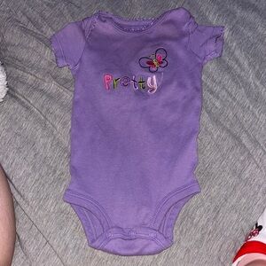 Carter's Purple Bodysuit with Butterfly Accent
